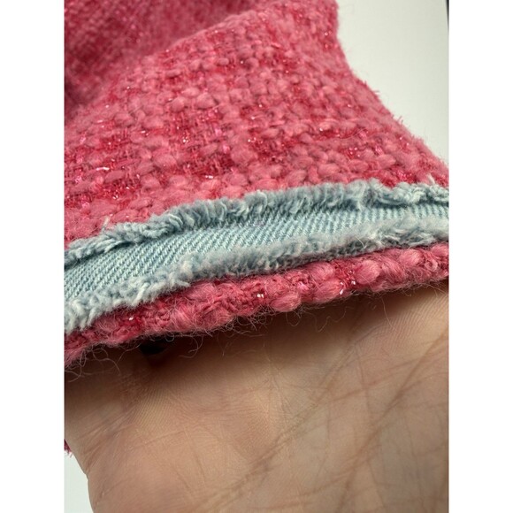 G by Giuliana Black Label Tweed Jacket Barbie Pink preppy clueless wool blend XL - Picture 6 of 16